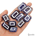 Blue Sapphire Lot, Loose Gemstone, Color Enhanced — 10 Pieces, 24mm to 34mm, 680 Ct