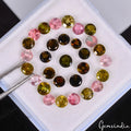7.60 Ct/30 Pcs Natural Untreated Multi Color Tourmaline Round Cut Loose Gems Lot