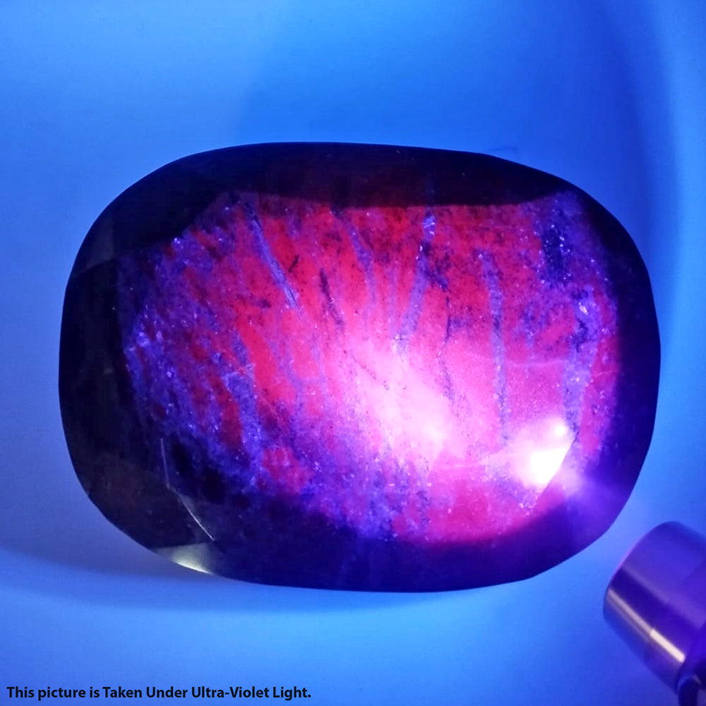 2.8Kilo 100% Natural Ruby Kyanite Oval Cut Untreated Large Size Gemstone W Stand
