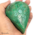 2130 Ct Natural Green Brazilian Emerald Pear Cut Carving Earth Mined Loose Gems