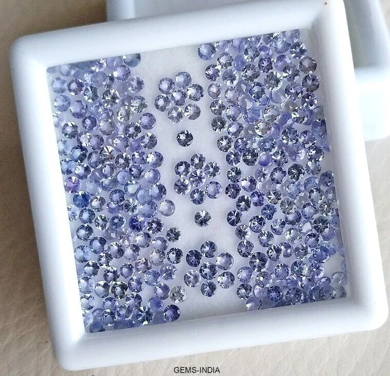 Tanzanite Lot, Loose Gemstone, Untreated, Blue — 250 Pieces, 2.5mm, 17.00 Ct, Tanzania
