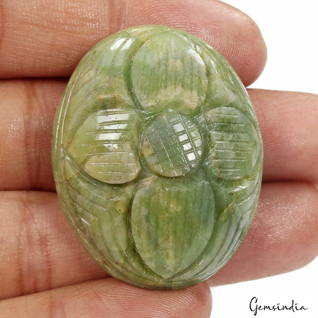 141 Cts Certified Natural Brazilian Emerald Green Huge Floral Carved Loose Gems