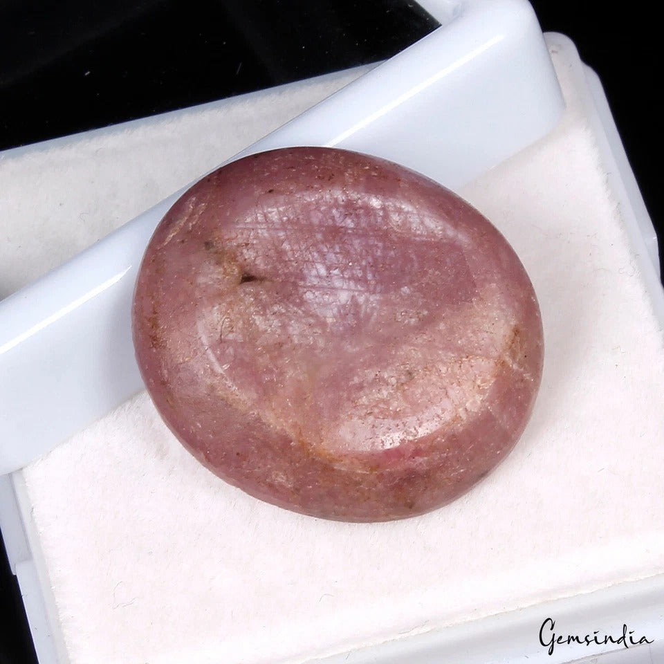 Ruby Cabochon, Oval Cabochon, Untreated — 24x21x7mm, 38.60 Ct