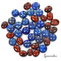 102.70 Cts/38 Pcs Natural Red Tiger Eye Blue Lapis Lazuli Mix Cab Loose Gems Lot