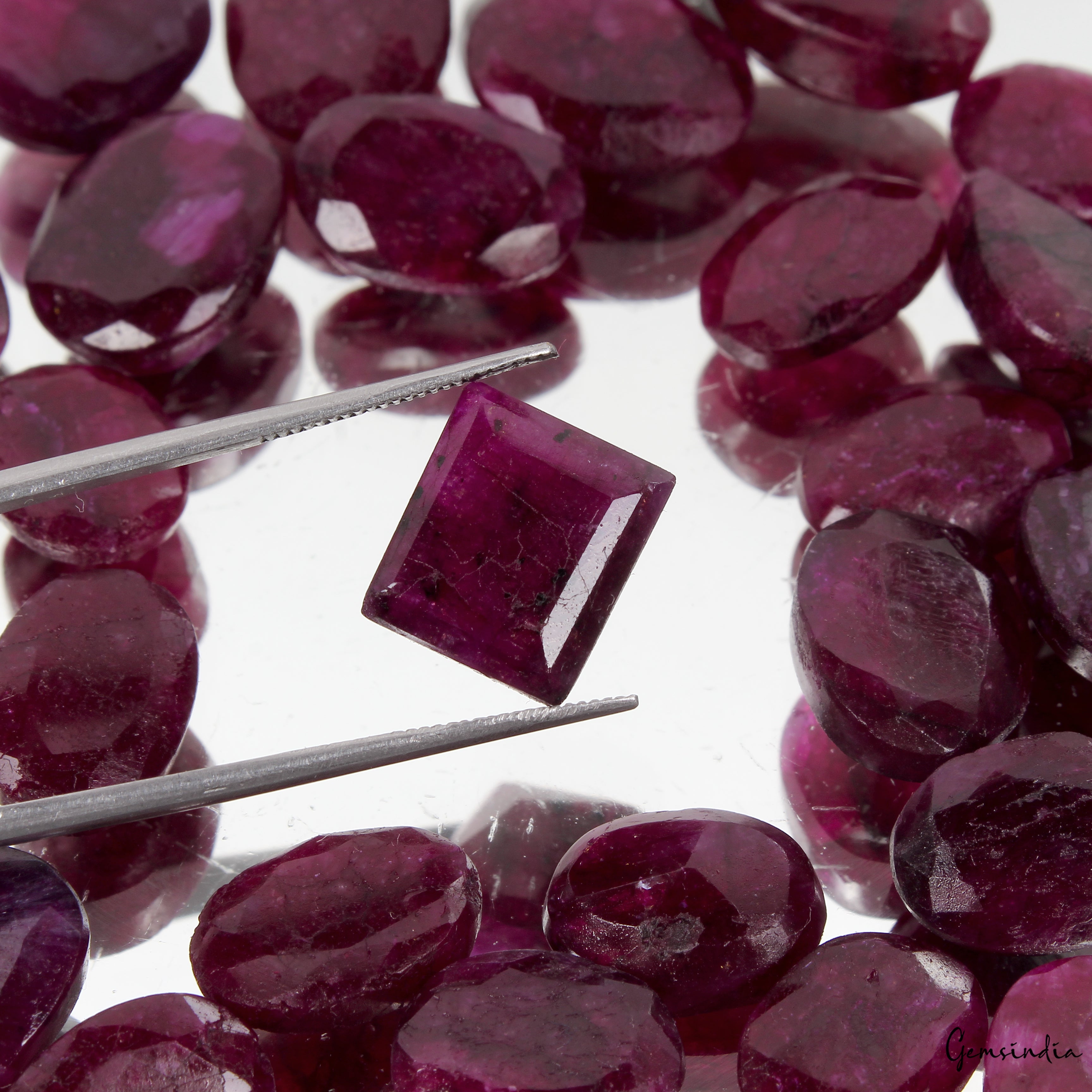 200 Ct Natural Dark Pink Beryl Mix Faceted Loose Wholesale Gemstone Lot 29 Pcs