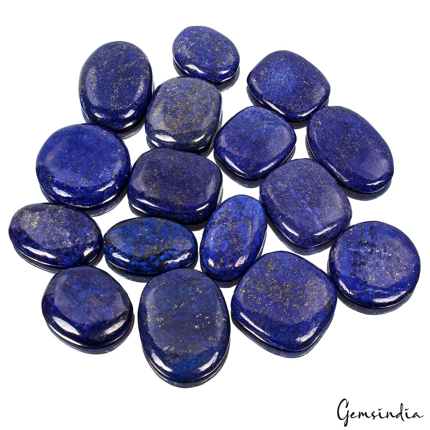1130 Cts/16 Pcs Natural Blue Lapis Lazuli w Gold Flecks Mix Loose Wholesale Gems