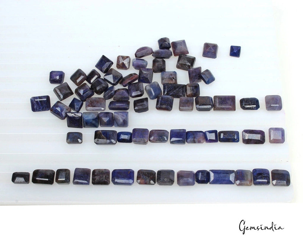 Certified 218.35 Cts/70 Pcs Natural Blue Sapphire Octagon Cut Gems For Jewelry