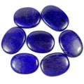 1900 Ct/7Pcs Natural Blue Gold Pyrite Lapis Lazuli Oval Cab Loose Wholesale Gems