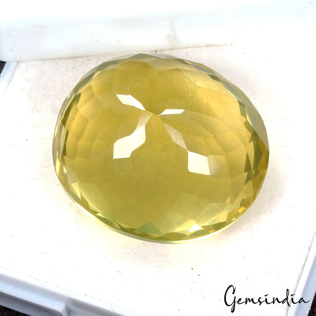 Certified 73.40 Cts Natural Untreated Golden Yellow Citrine Oval Cut Loose Gem