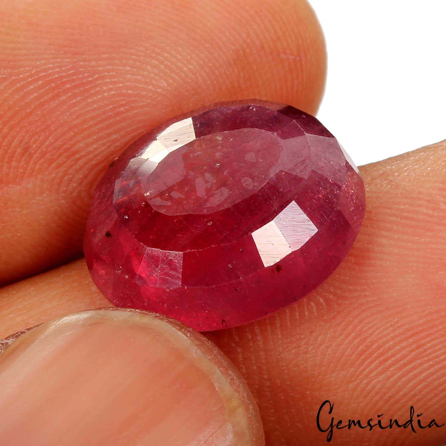 16 Cts Natural Top Red Ruby Oval Certified Mozambique Stunning Loose Gemstone