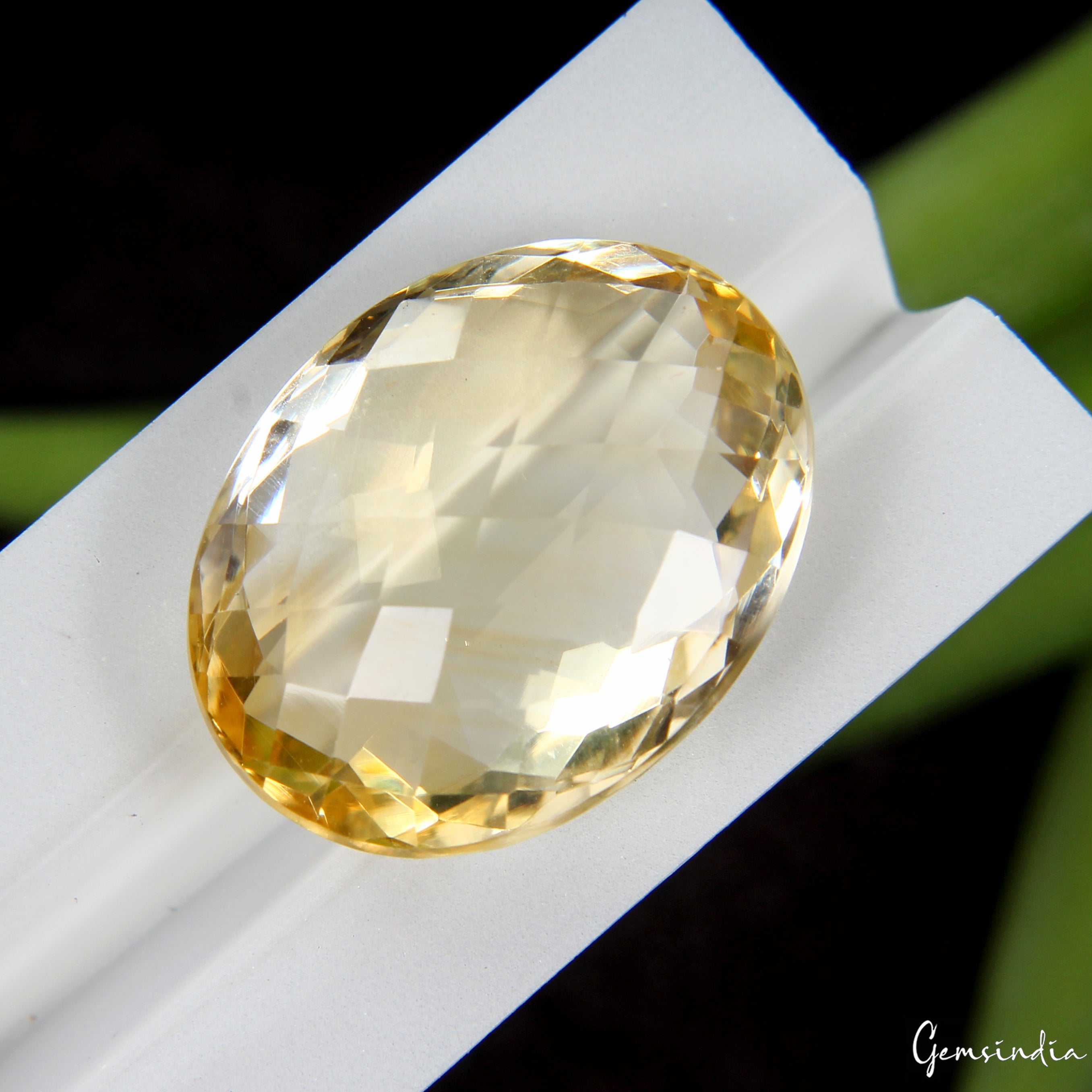 VVS 19.40 Ct Natural Citrine Oval Checker Cut 20mmx16mm Certified Loose Gemstone