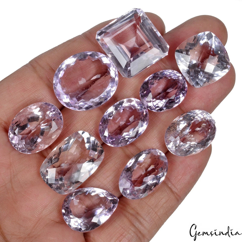 Amethyst Lot, Loose Gemstone, Untreated, Purple — 10 Pieces, 17mm, 200 Ct