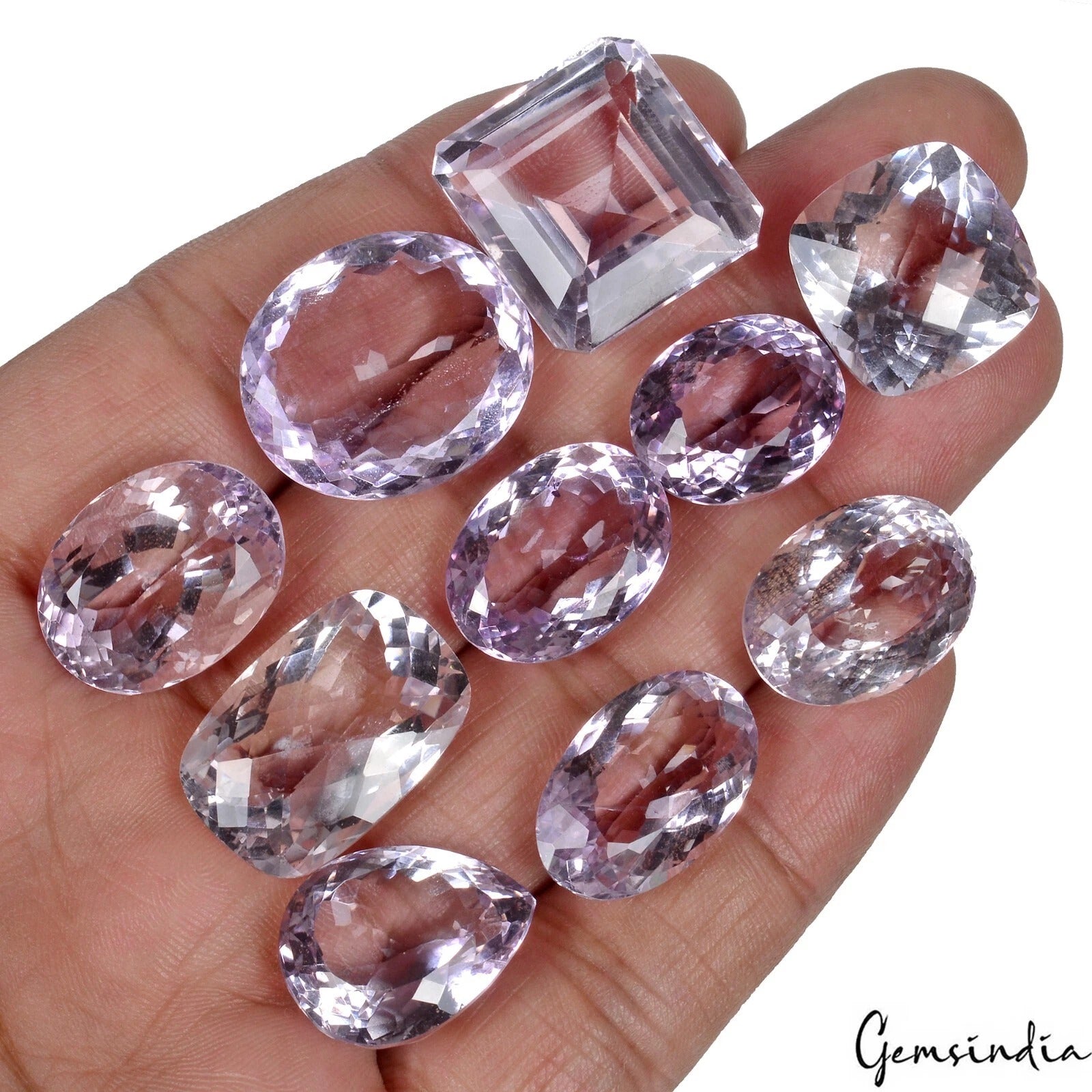 Amethyst Lot, Loose Gemstone, Untreated, Purple — 10 Pieces, 17mm, 200 Ct