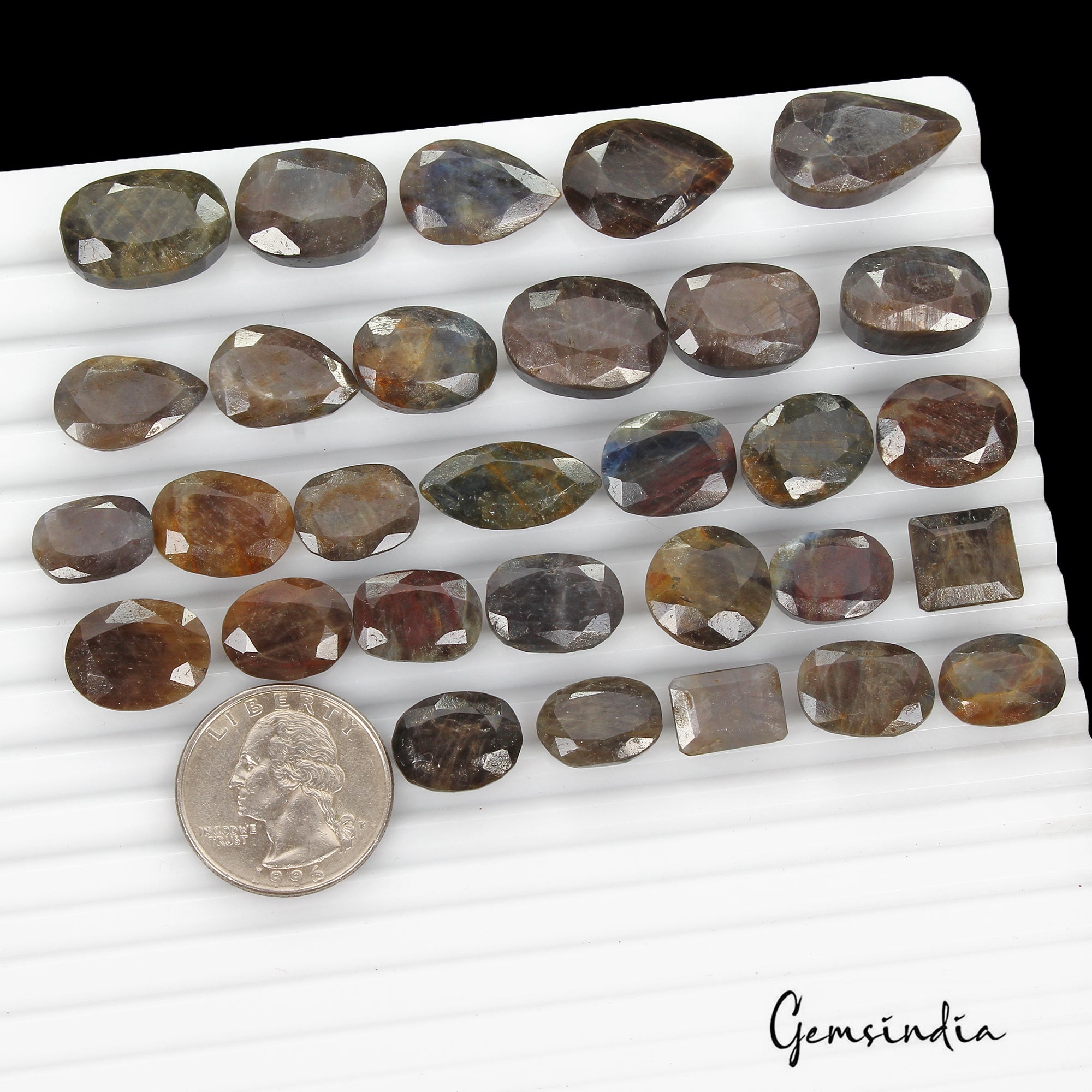 470 Ct/46 Pcs Natural Untreated Brown Sapphire Mix Cut Loose Gem Lot For Jewelry