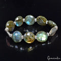 126.20 Cts Labradorite Gems Ethnic Handmade Stretchable/Adjustable Bracelet~6.5"
