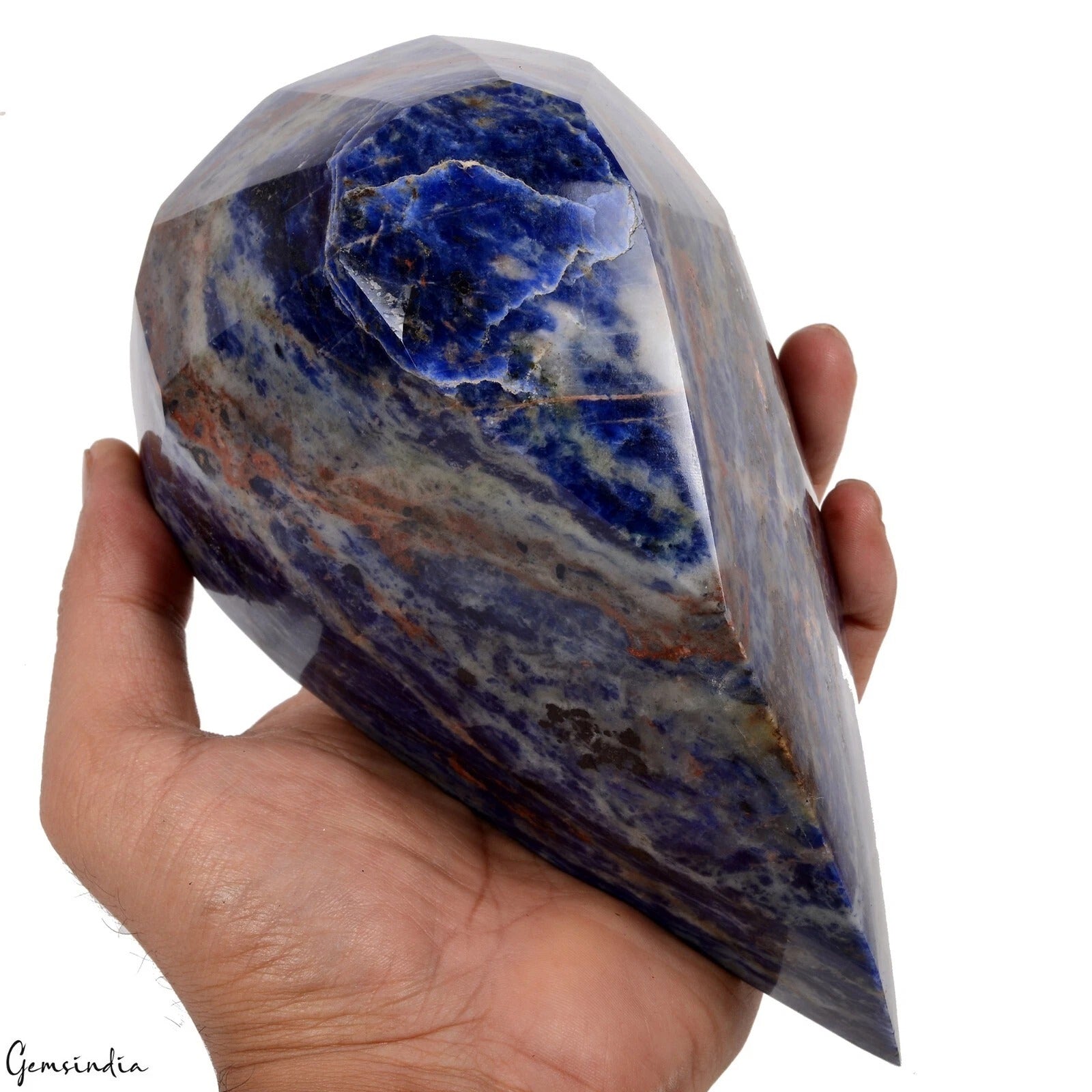 Sodalite Loose Gemstone, Untreated, Blue — 7.2x4.3x3.6 Inch, 9930 Ct (1.98 Kg)