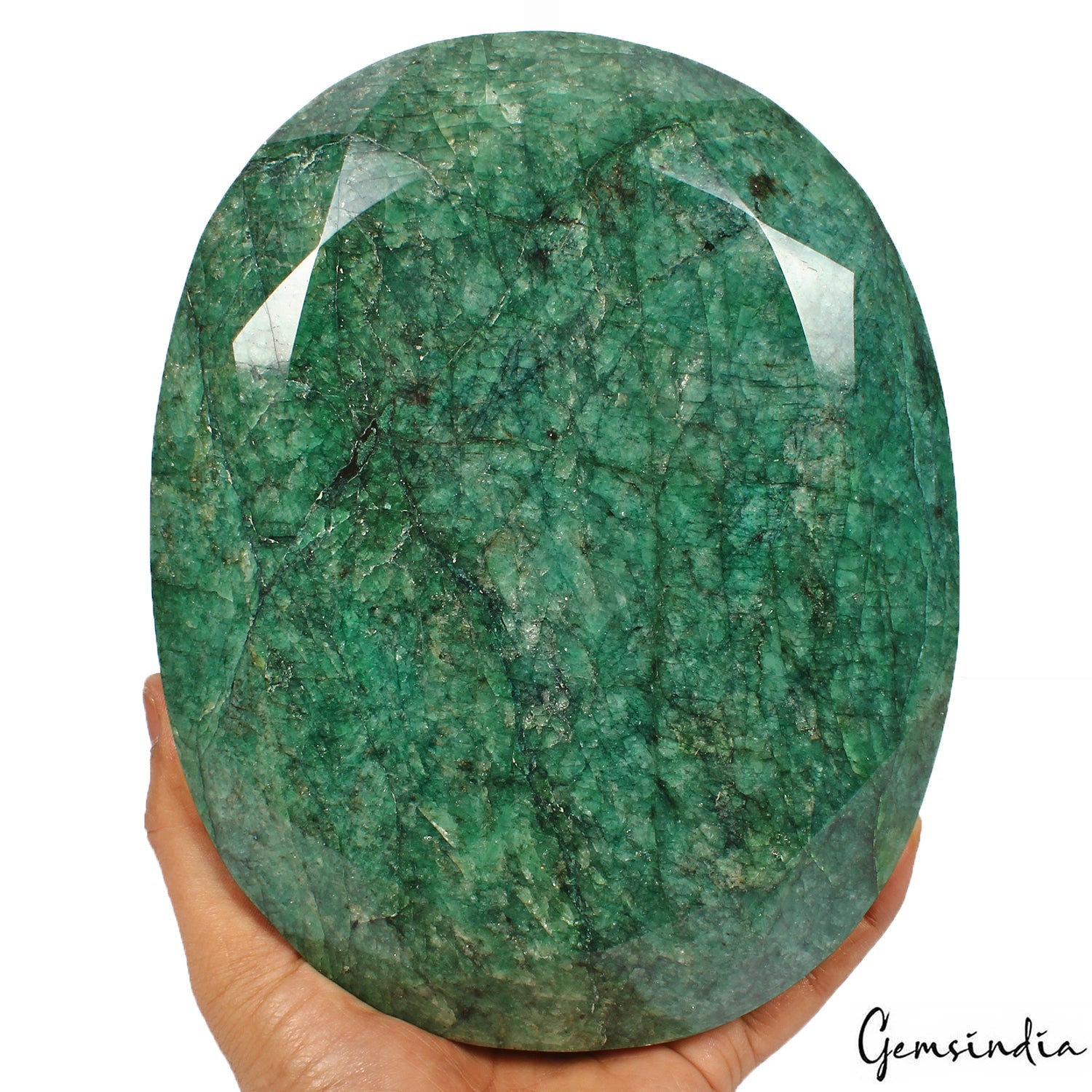 Museum Size 6.3Kg Natural Brazilian Green Emerald Oval Earth mined Huge Gemstone