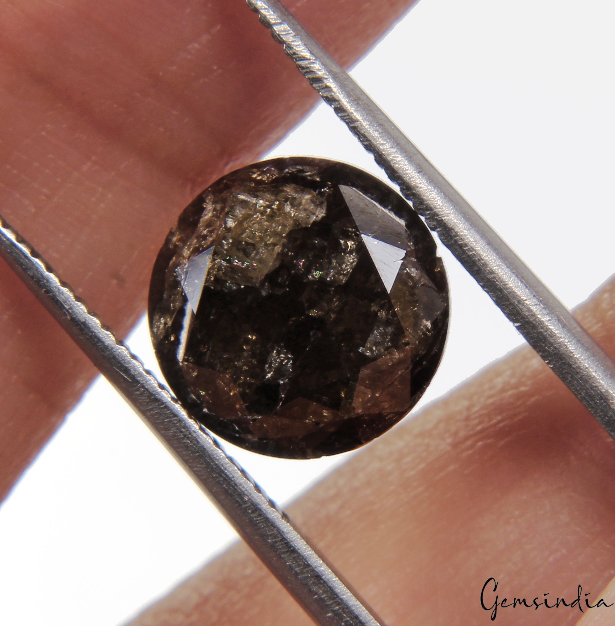 3.45 CT 100% Natural Loose Salt And Pepper Diamond, Round Brilliant Cut Diamond