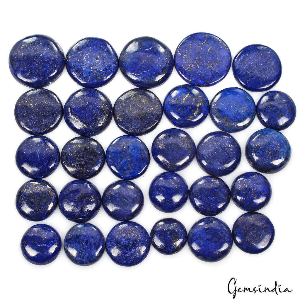 1000 Cts/29 Pcs Natural Blue Lapis Lazuli Gold Flecks Round Loose Wholesale Gems