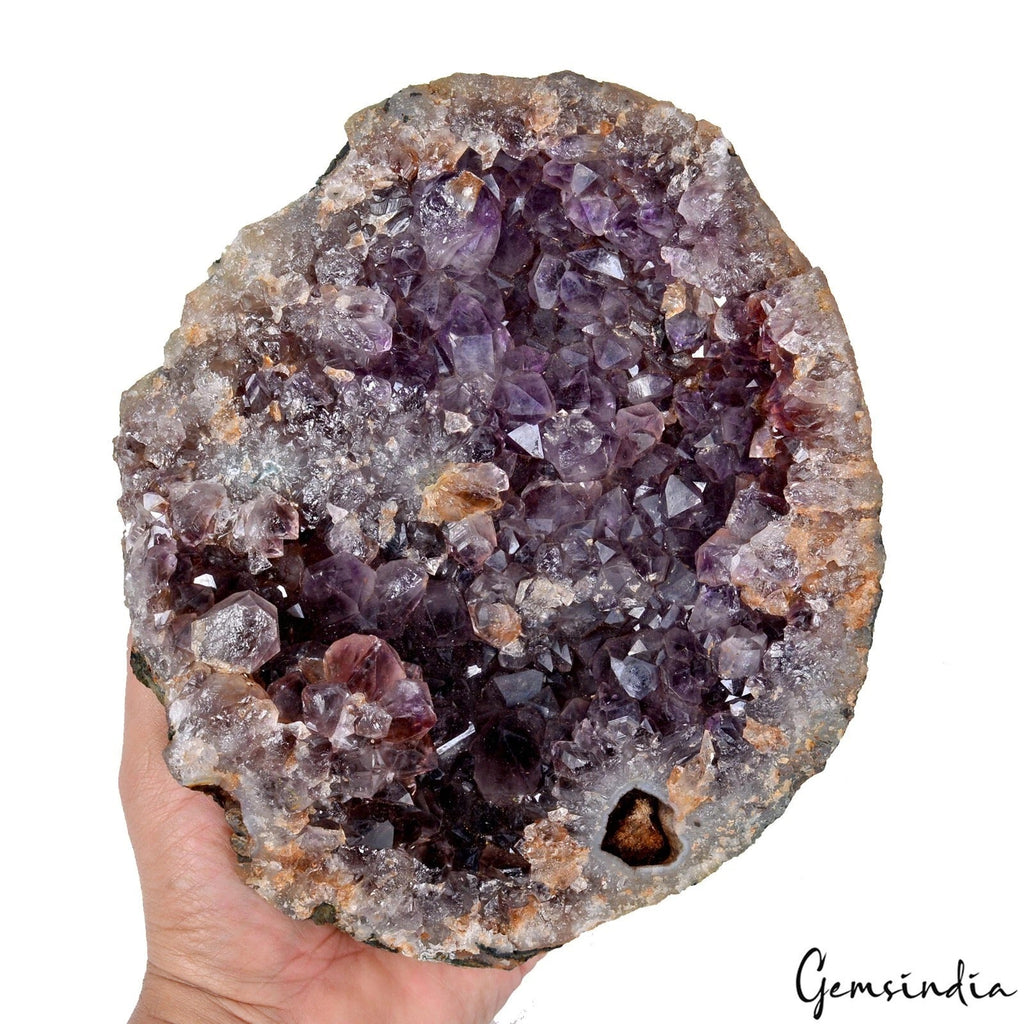 2.5 KG NATURAL URUGUAYAN AMETHYST GEODE CRYSTAL CLUSTER DRUZY PURPLE SPECIMEN