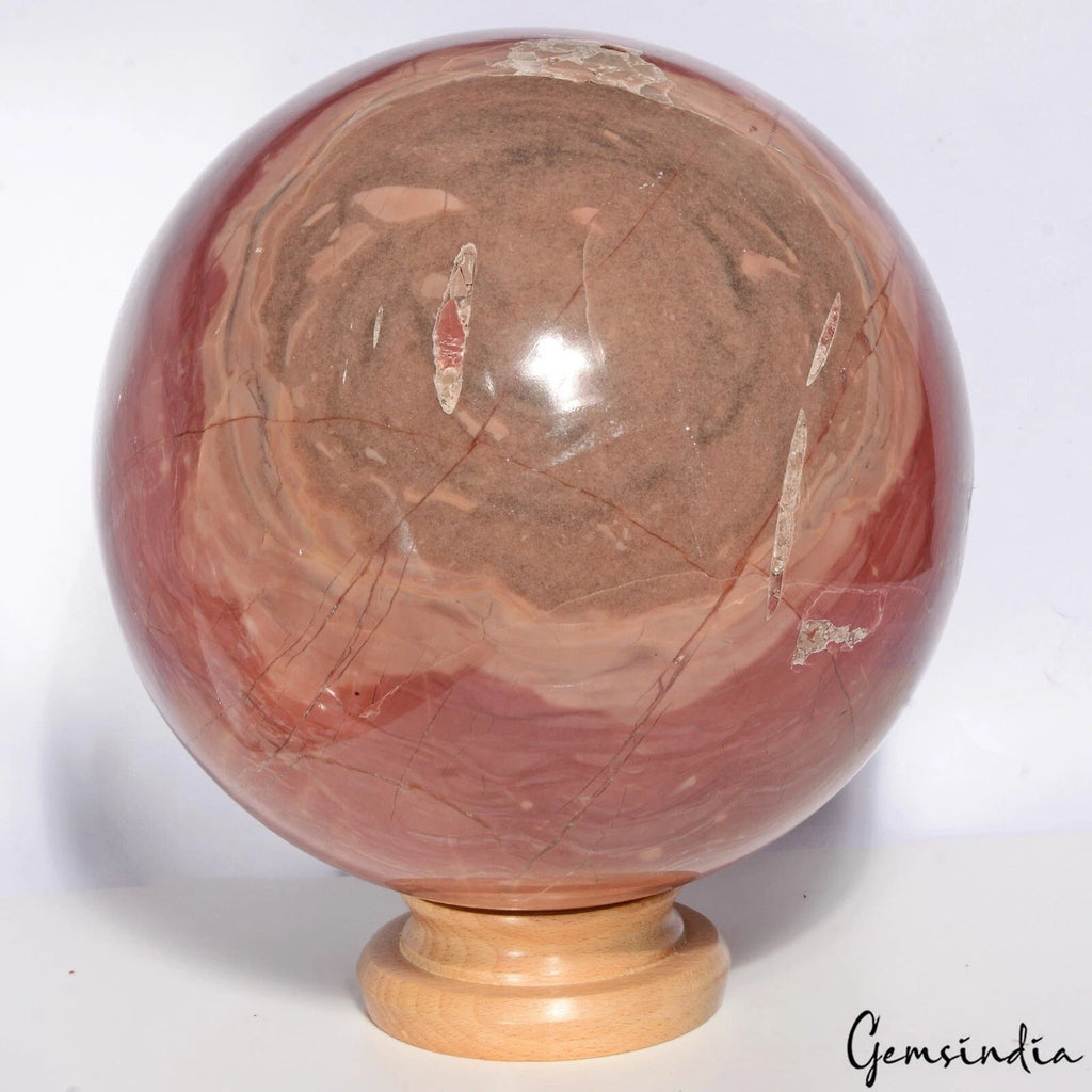18.4 Kilo Red Jasper Sphere – 9" Large Crystal Ball for Healing & Energy Decor~