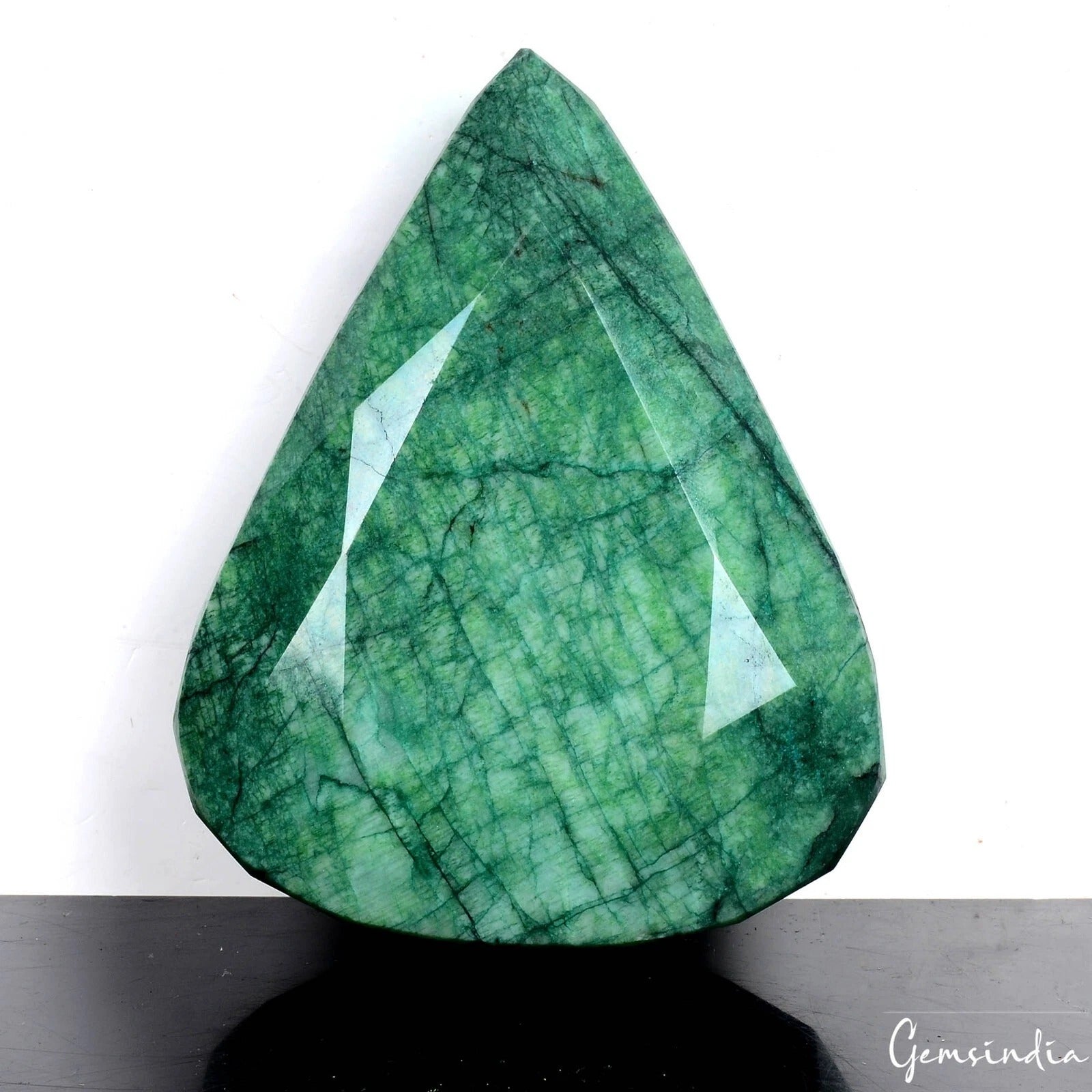2900 Ct Natural Green Brazilian Emerald Pear Faceted Earth Mined Loose Gemstone