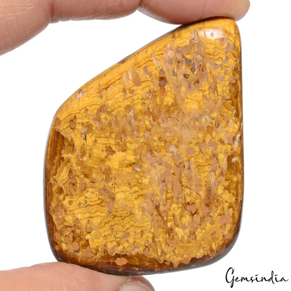 290 Cts Natural Untreated Brown Tiger Eye Fancy Cab Loose Madagascar Gemstone