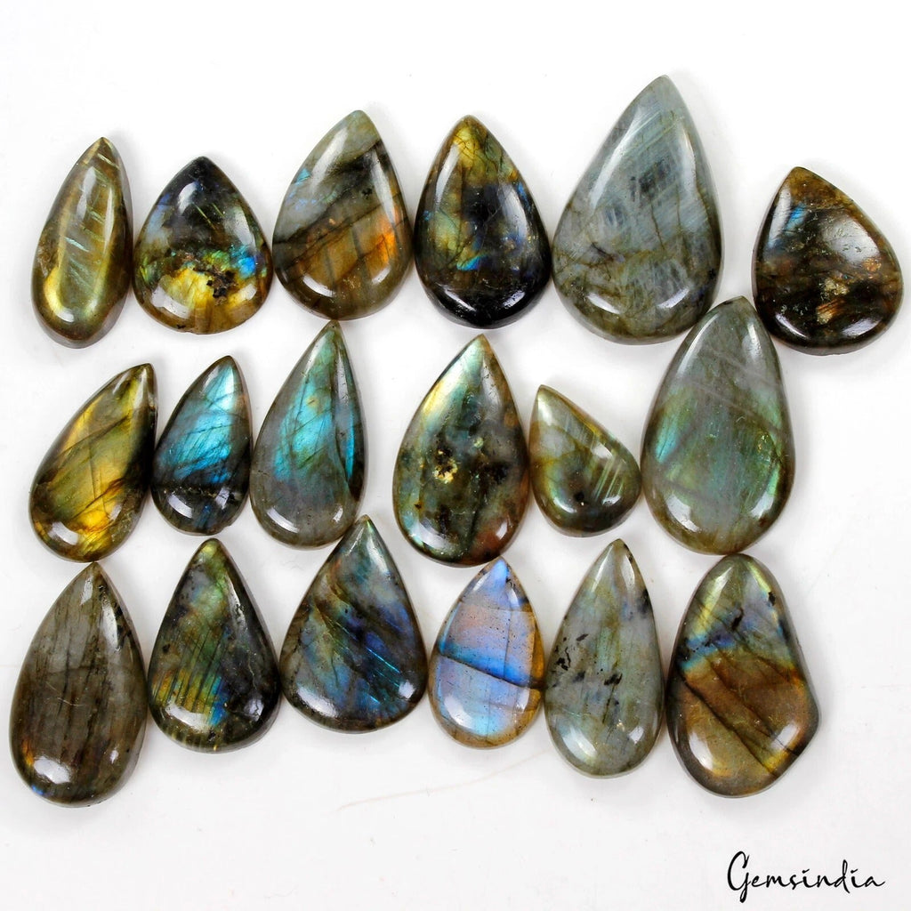 450 Ct Multi Labradorite Gemstone Lot 100% Natural Chatoyant Cabochon 20mm-36mm
