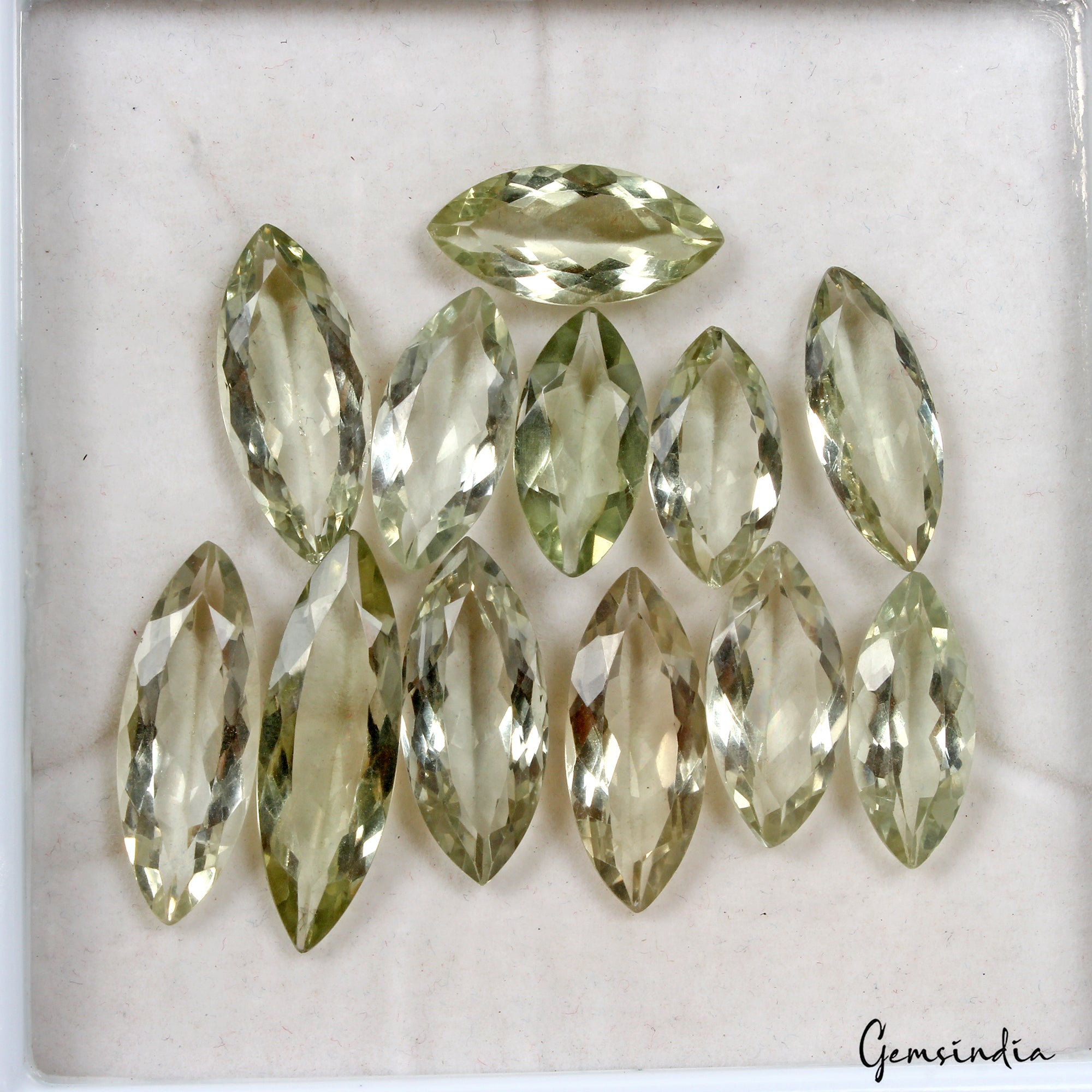 Amethyst Loose Gemstone, Untreated, Green — 19mm to 31 mm, 110.90 Ct, Brazil