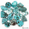 Turquoise Lot, Cabochon, Blue — 16 Pieces, 25mm to 43mm, 690 Ct
