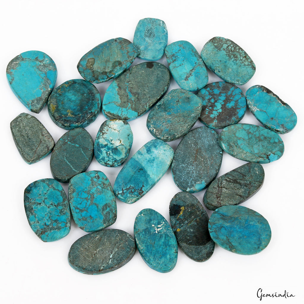 940 Ct Natural Spiderweb Blue Turquoise Mix Cabochon Loose Gemstone Lot 23  Pcs