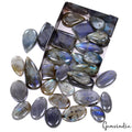 1000 Cts/34 Pcs Natural Gray With Blue Shine Labradorite Mix Cab Loose Gems Lot