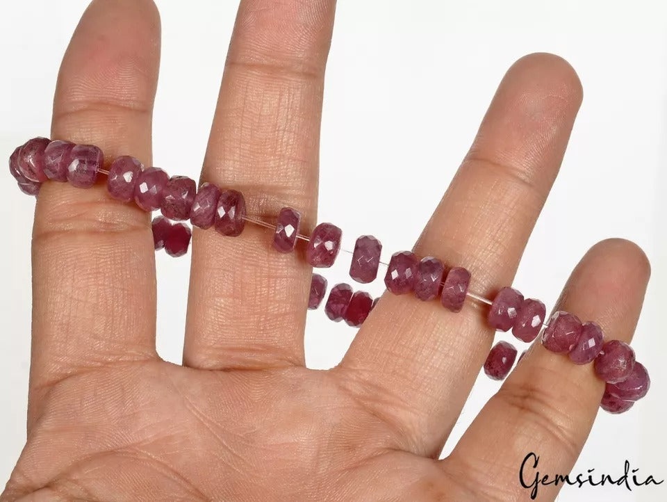 Ruby Bracelet, Heated, Red — 8 inch, 124.40 Ct, Mozambique