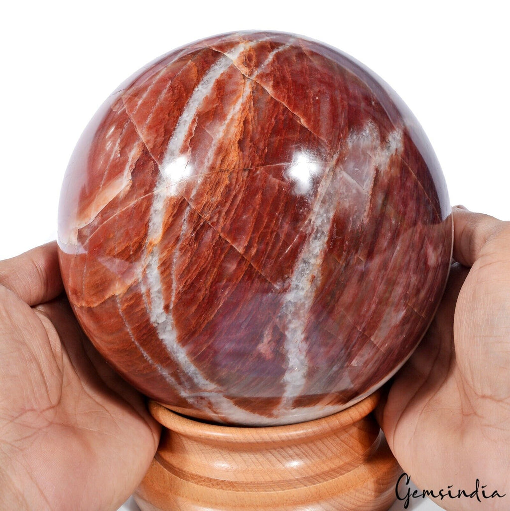 Red Jasper Sphere, Bi Color — 6.5 Inch in diameter, 5.2 Kg (26000 Ct), Madagascar