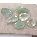 Certified 93.00Ct/6 Pc Natural Green Aquamarine Mix Cut Loose Unheated Gemstones