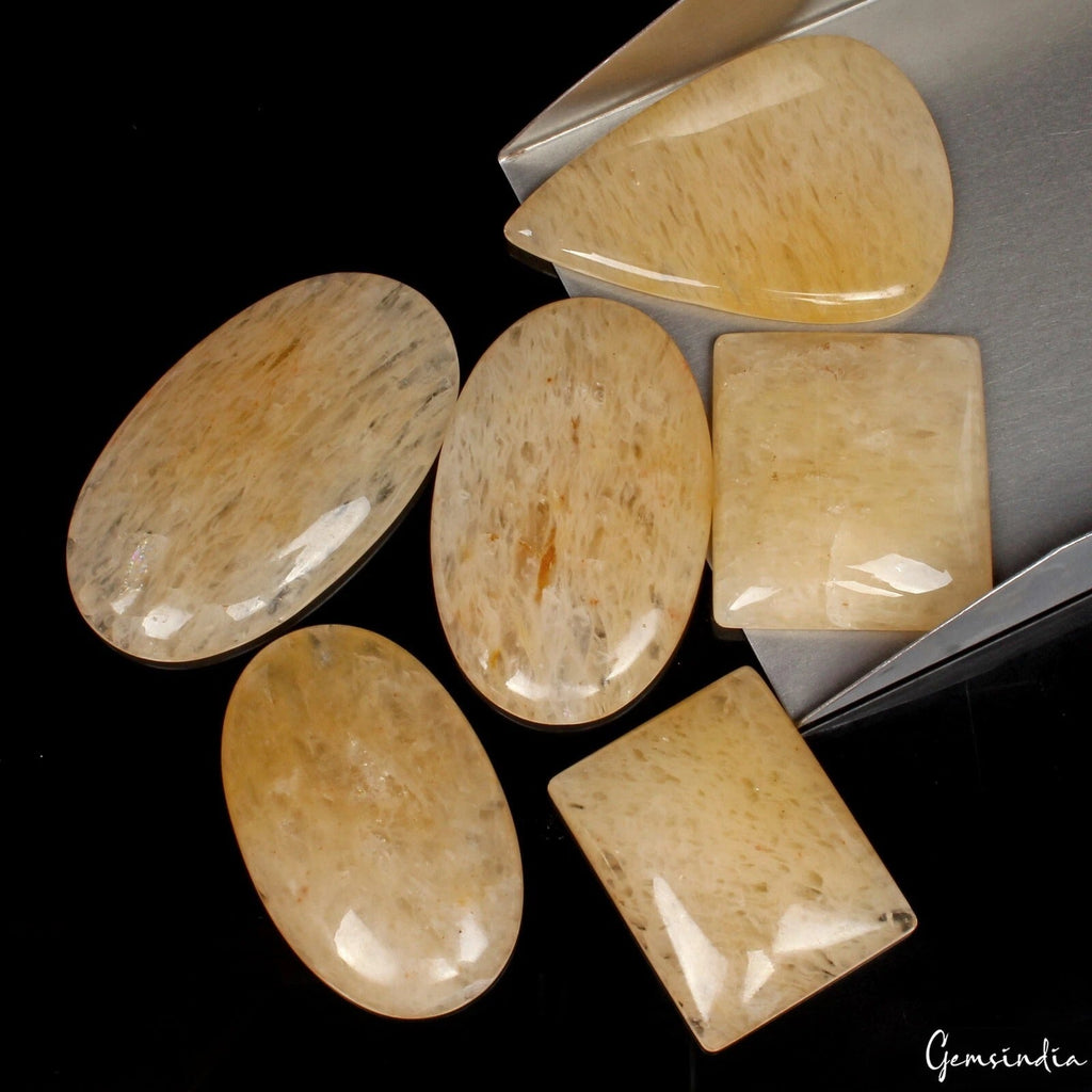 Peach Color Quartz Natural Lot Handmade Cabochon 700 Ct Wholesale Loose Gemstone