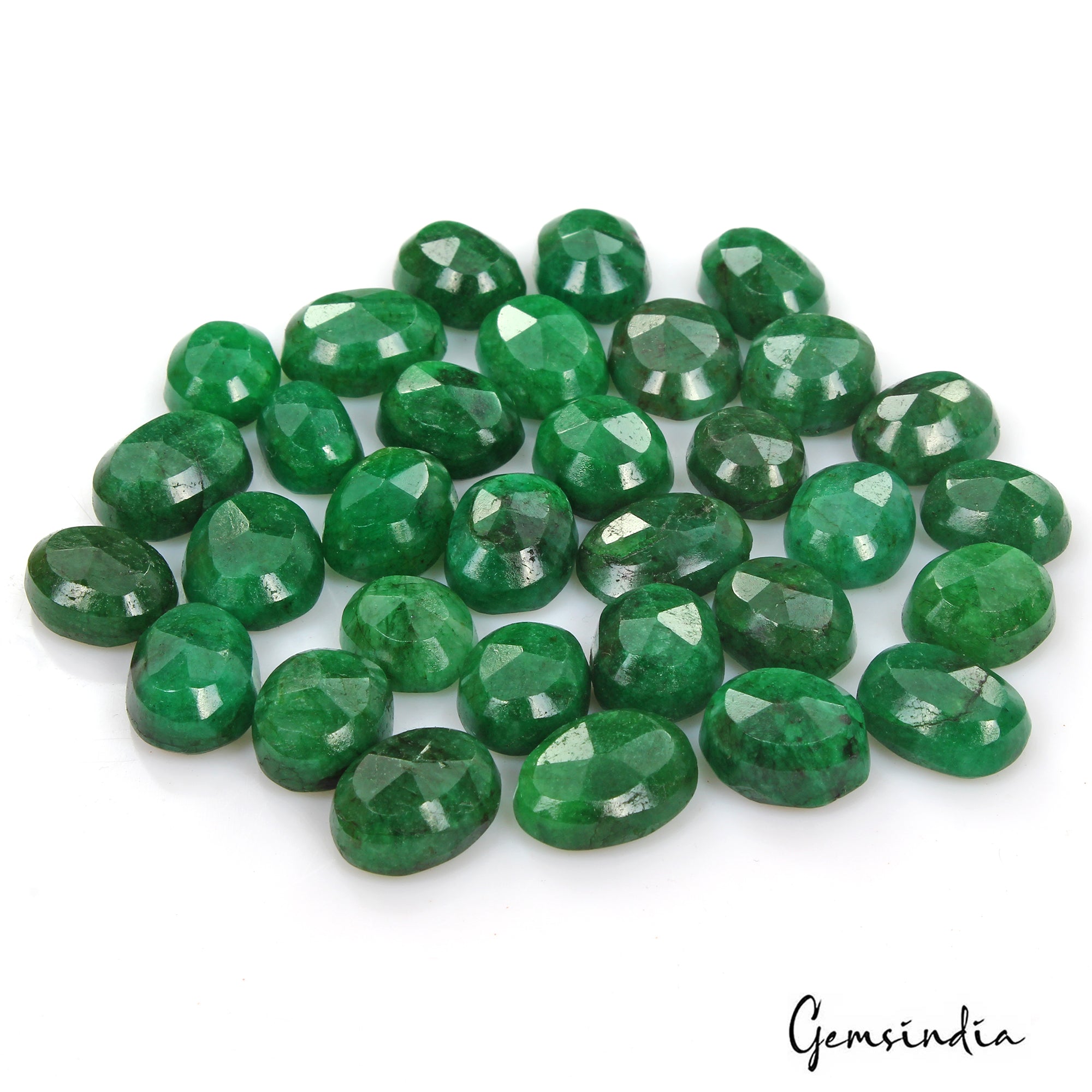400 Ct Natural Dark Green Brazilian Emerald Oval Faceted Wholesale Gemstone Lot