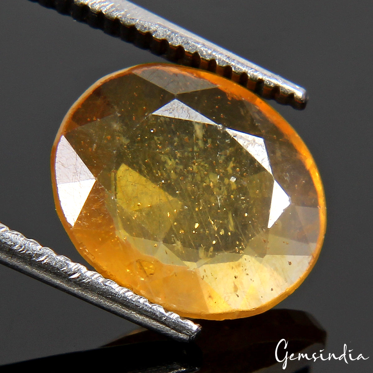 2.80 Cts Natural Ceylon Sapphire Yellow Oval Cut Untreated Certified Gemstone