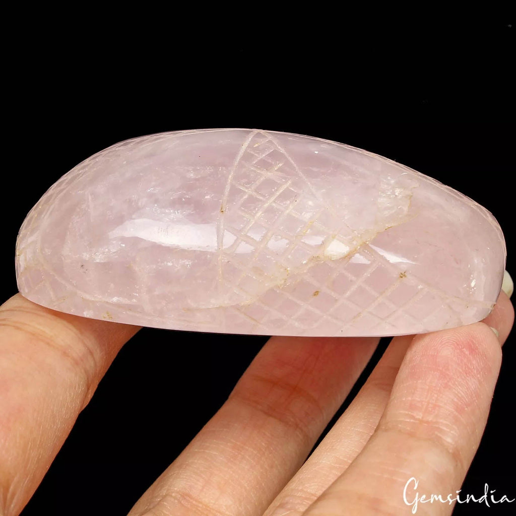 550 Ct Natural Pink Rose Quartz Untreated Huge Hand Carved Earth Mined Loose Gem