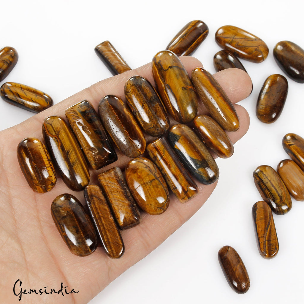 600 Ct Natural Brown Red Untreated Tiger Eye Cabochon Loose Wholesale Gems Lot