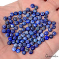 74 Cts/100 Pcs Natural Blue Lapis Lazuli Round Calibrated 5mm Gems For Jewelry