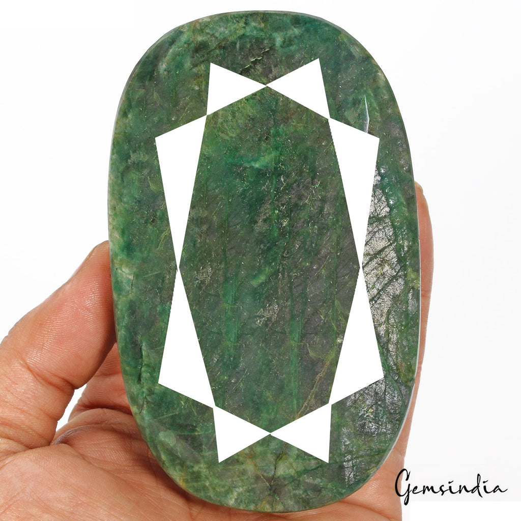 Free Certified 2400Ct Natural Brazilian Green Emerald Huge Earth Mined Loose Gem