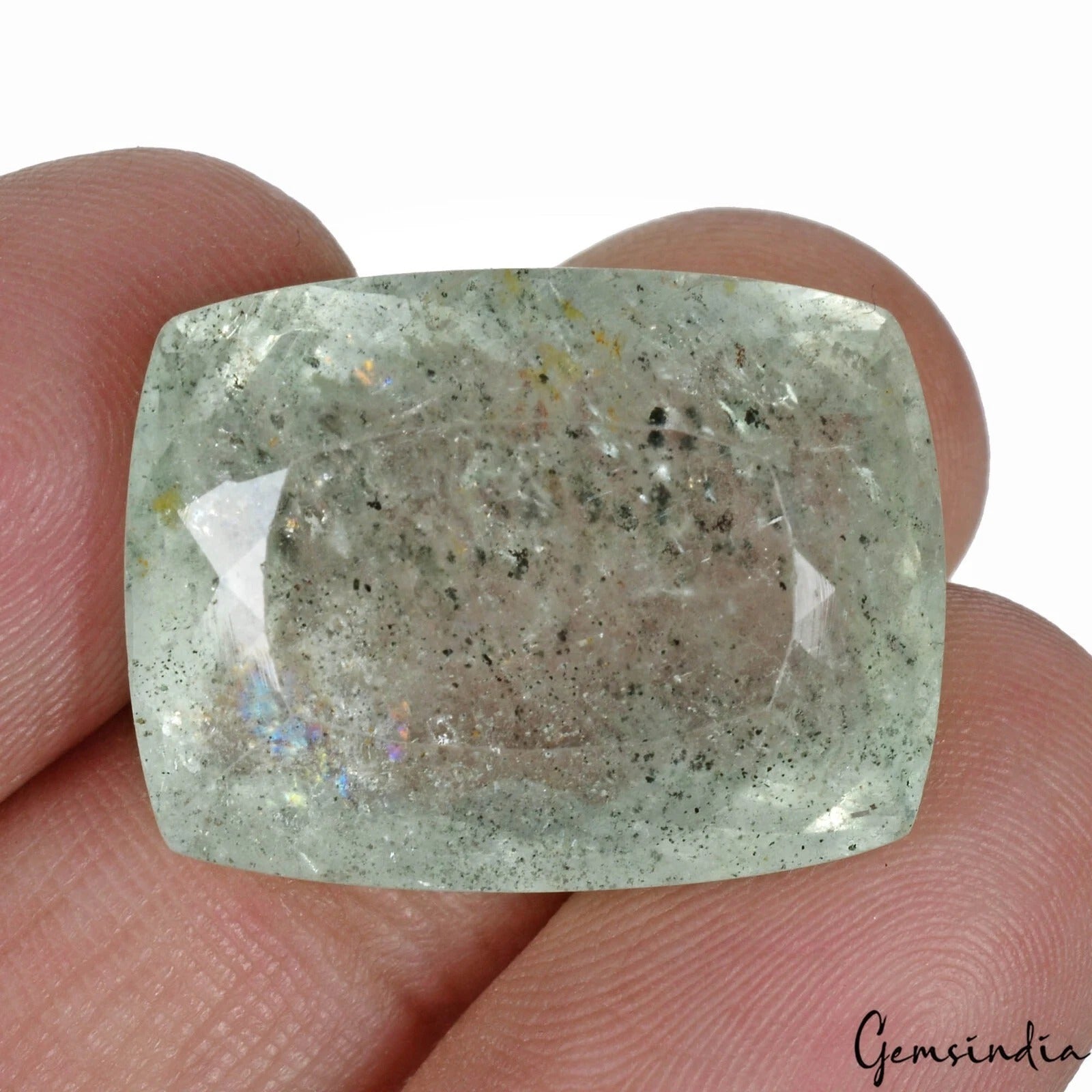 Aquamarine Loose Gemstone, Untreated, Green — 23 x 17 x 9mm, 31.30 Ct