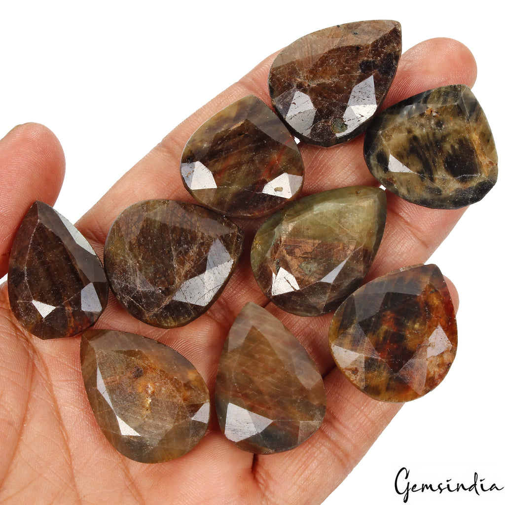 Sapphire Lot, Loose Gemstone, Untreated, Brown — 9 Pieces, 26mm to 33mm, 790 Ct, Madagascar