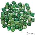 Emerald Lot, Cabochon, Color Enhanced, Green — 52 Pieces, 12mm to 20mm, 580 Ct, Brazil