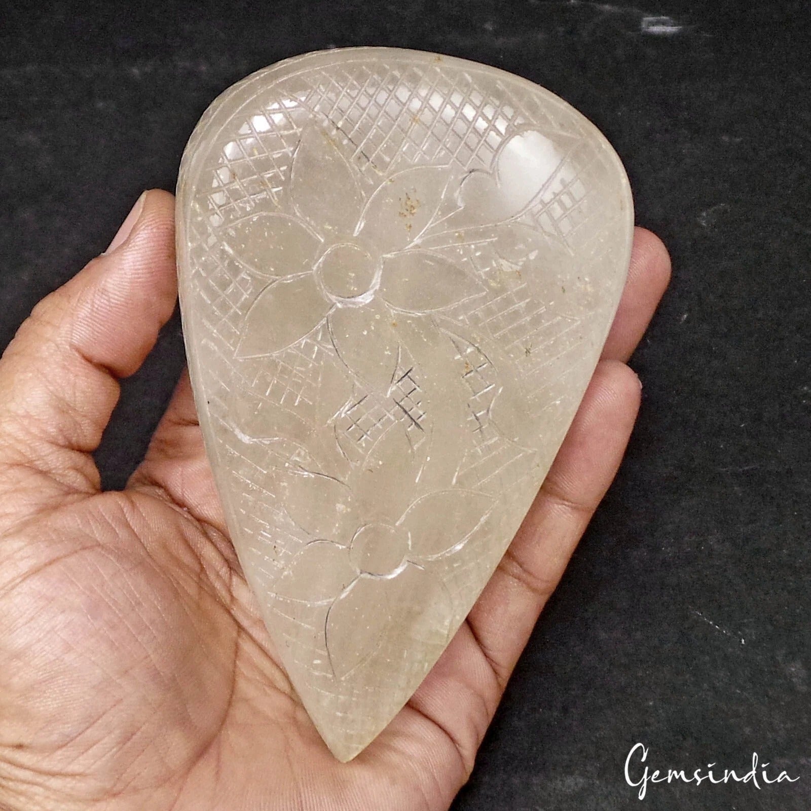 2630 Ct Natural Hand Carved White Crystal Quartz Earth Mined Huge Size Loose Gem