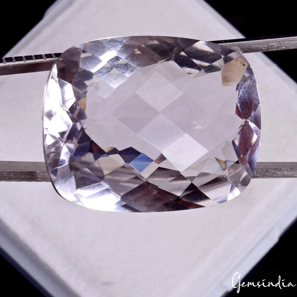 VVS 29.10 Ct Natural Purple Amethyst Cushion Checker Cut Bolivian Loose Gemstone