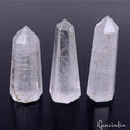 460 Cts/3 Pcs Natural White Quartz Crystal Healing Obelisk Tower Point Wand Gems