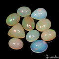 Certified 9.70 Cts/10 Pcs Natural Ethiopian Multi Color Fire Opal Mixed Cab Gems