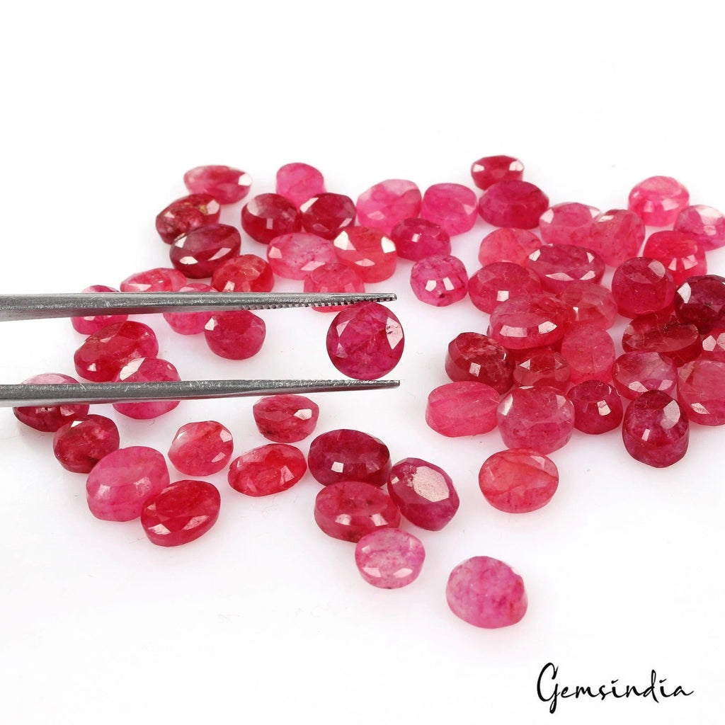 79.30 Ct Natural Red Pink Beryl Bixbite Oval Cut Faceted Loose Wholesale Gems